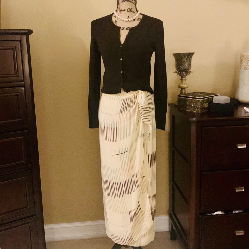Vintage Halston Silk Wrap Skirt